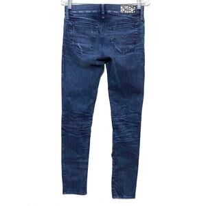 Diesel Jeans Getlegg Slim Skinny Low Waist Womens 27 Distressed Whiskered Grunge